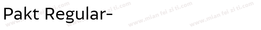 Pakt Regular字体转换